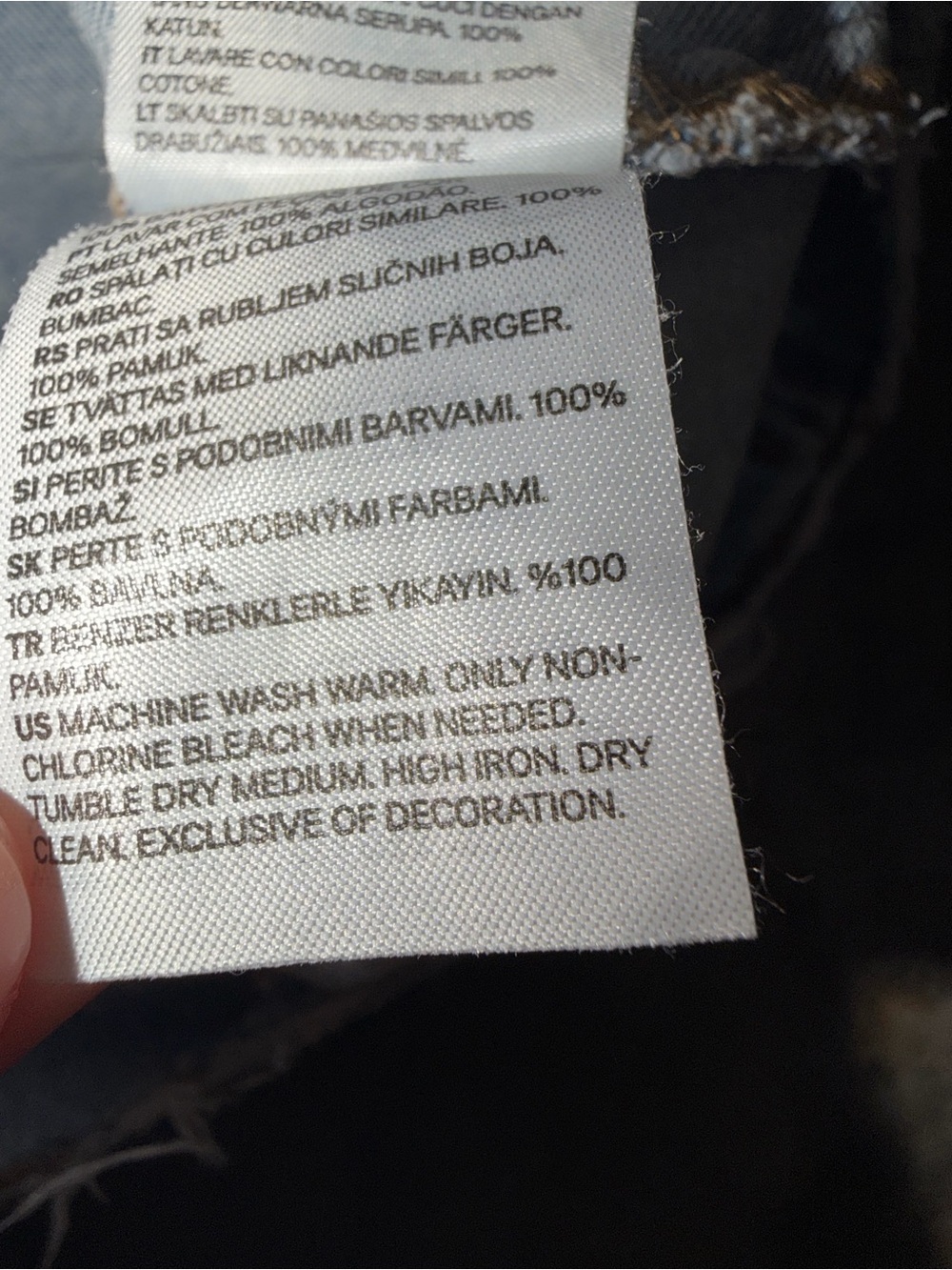 & Denim Distressed Oversized Denim Jacket Light Wash Raw Hem XL Fall Tailgate - Picture 11 of 12